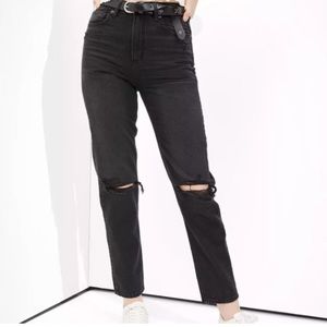 American Eagle Black Mom Straight Jeans Size 000